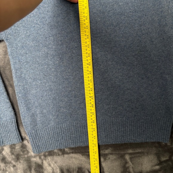 J.Crew Premium Lambswool Sweater Mens M Blue Crewneck Raglan 98323 - Picture 2 of 7